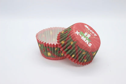 Christmas Cup Cake Liners in Assorted Sizes and Patterns Pkts of 100's or 500's